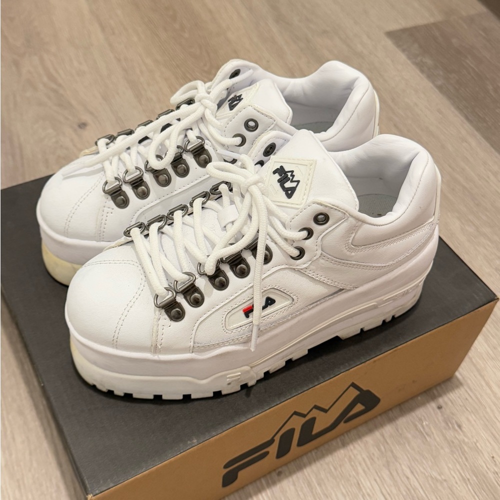 Fila Trailblazer Platform White Sneakers